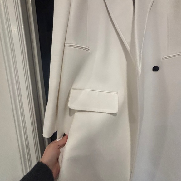 KHAITE White Cobble Long Coat Size 8 NWT - Picture 9 of 16